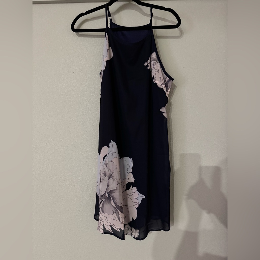Navy floral dress